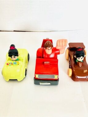McDonald’s 2016 Wreck It Ralph Vehicles Lot(3) Loose Disney